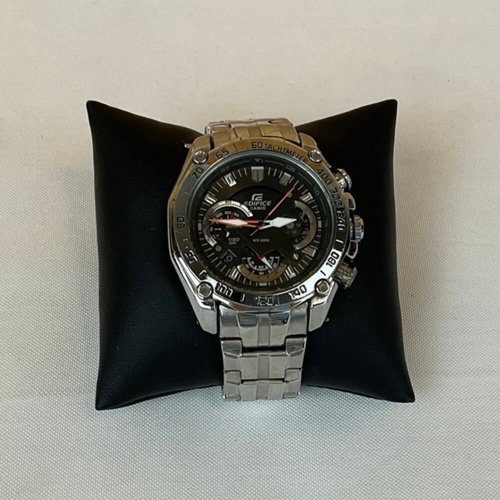 Pre-Owned Men's Edifice Casio Watch, Silver- Needs a battery